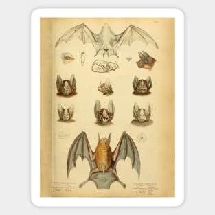 Bat 1 Vintage Wildlife Illustration Sticker